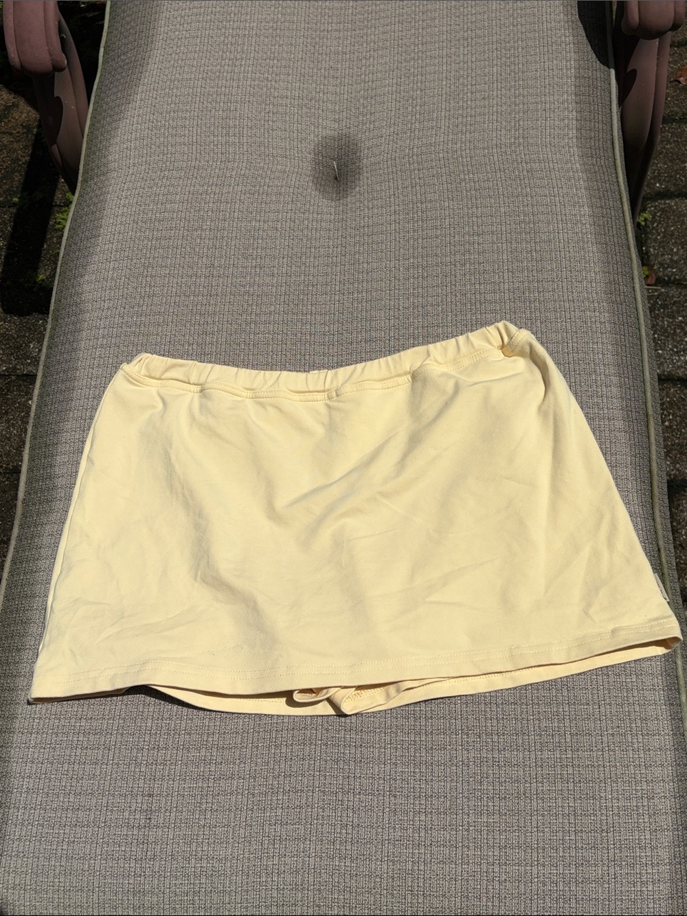 Prana Pale Yellow Women's Skort with Built-In Shorts, Size Medium
